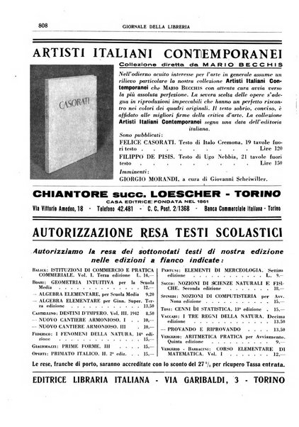 Giornale della libreria organo ufficiale della Associazione italiana editori