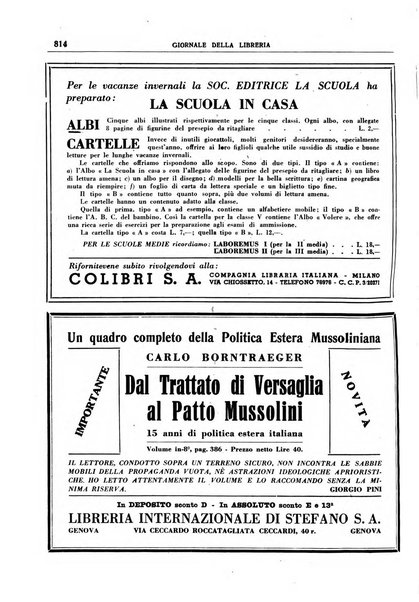 Giornale della libreria organo ufficiale della Associazione italiana editori