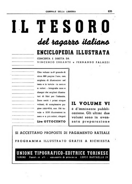 Giornale della libreria organo ufficiale della Associazione italiana editori