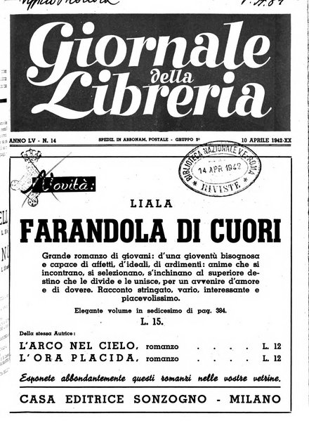 Giornale della libreria organo ufficiale della Associazione italiana editori