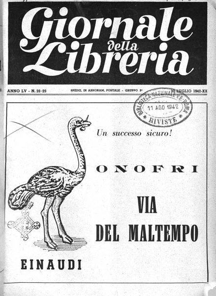 Giornale della libreria organo ufficiale della Associazione italiana editori