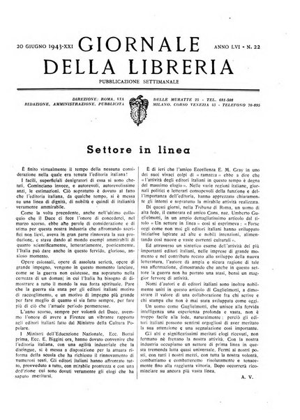 Giornale della libreria organo ufficiale della Associazione italiana editori