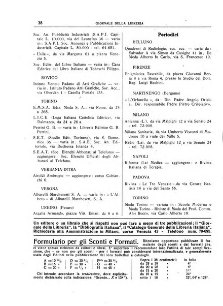 Giornale della libreria organo ufficiale della Associazione italiana editori