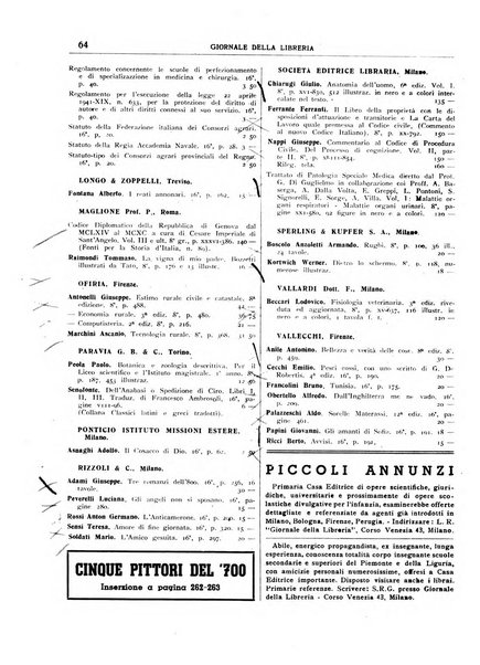 Giornale della libreria organo ufficiale della Associazione italiana editori