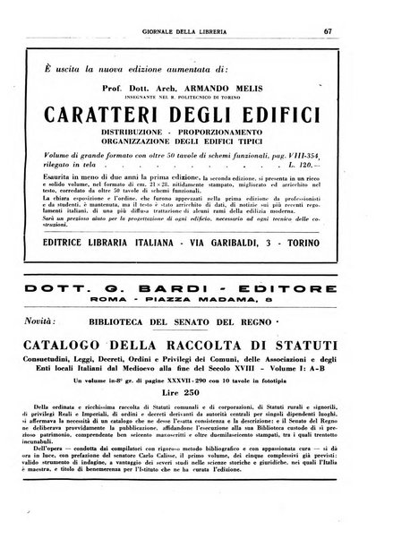 Giornale della libreria organo ufficiale della Associazione italiana editori