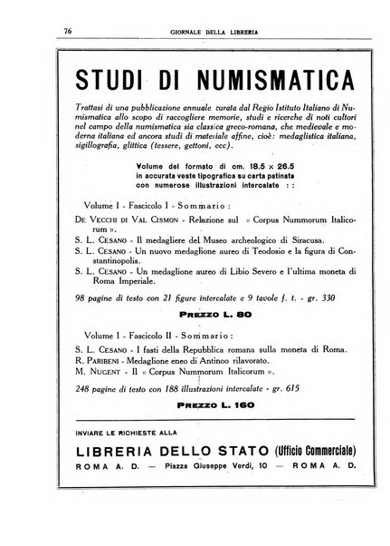 Giornale della libreria organo ufficiale della Associazione italiana editori