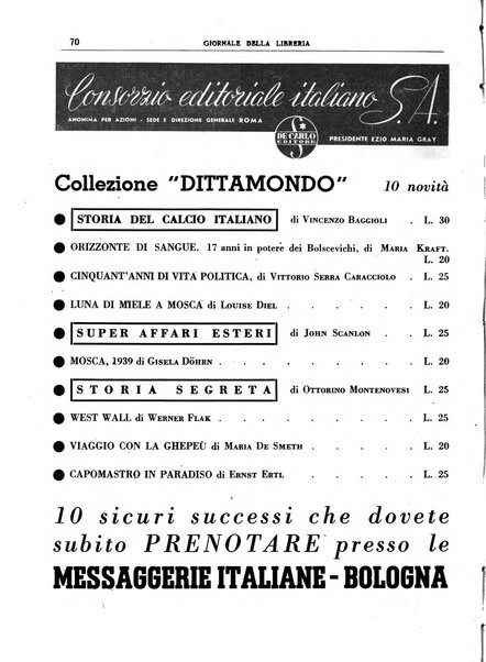 Giornale della libreria organo ufficiale della Associazione italiana editori