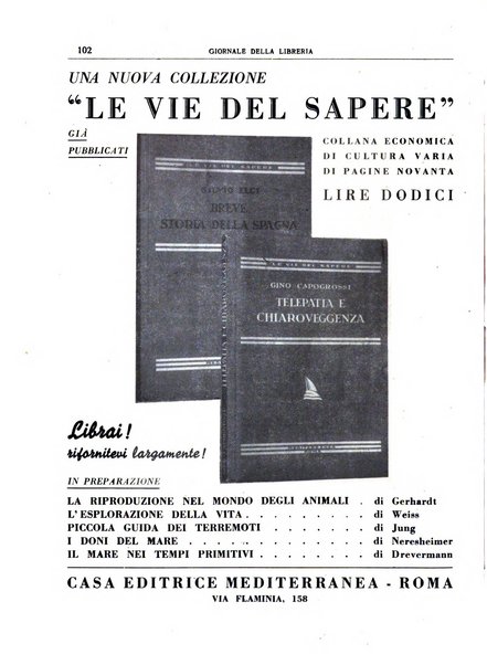 Giornale della libreria organo ufficiale della Associazione italiana editori