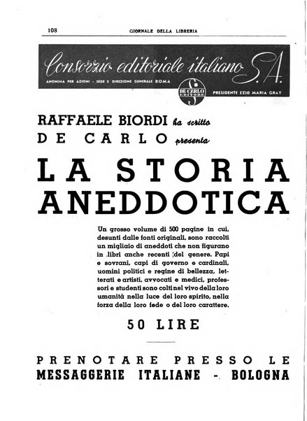 Giornale della libreria organo ufficiale della Associazione italiana editori