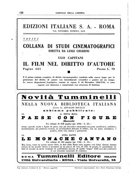 Giornale della libreria organo ufficiale della Associazione italiana editori