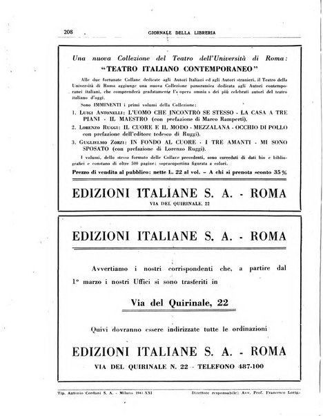 Giornale della libreria organo ufficiale della Associazione italiana editori