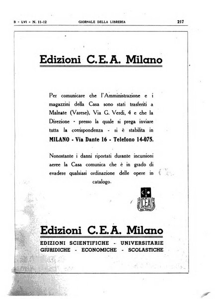 Giornale della libreria organo ufficiale della Associazione italiana editori