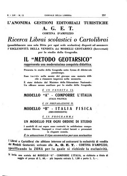 Giornale della libreria organo ufficiale della Associazione italiana editori