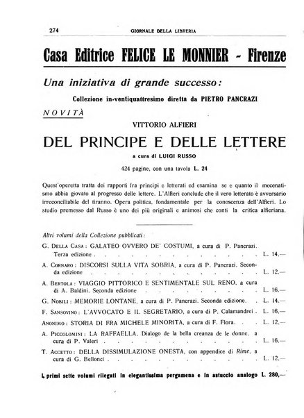 Giornale della libreria organo ufficiale della Associazione italiana editori