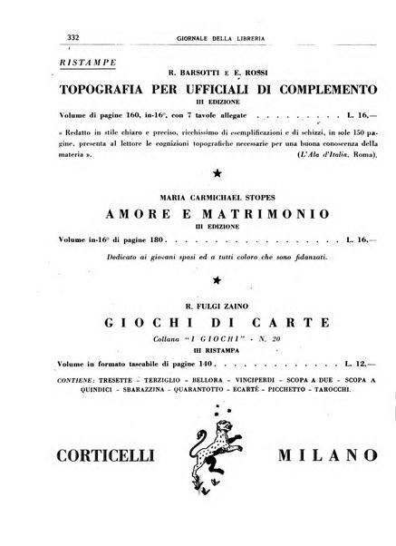 Giornale della libreria organo ufficiale della Associazione italiana editori