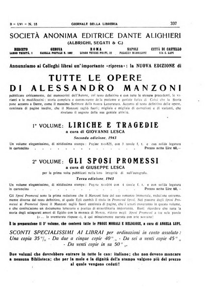 Giornale della libreria organo ufficiale della Associazione italiana editori