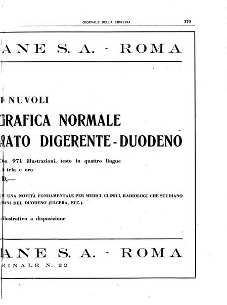 Giornale della libreria organo ufficiale della Associazione italiana editori