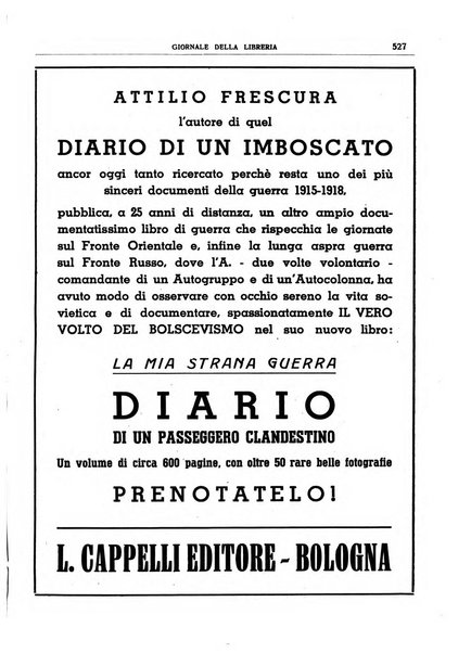 Giornale della libreria organo ufficiale della Associazione italiana editori