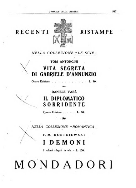 Giornale della libreria organo ufficiale della Associazione italiana editori