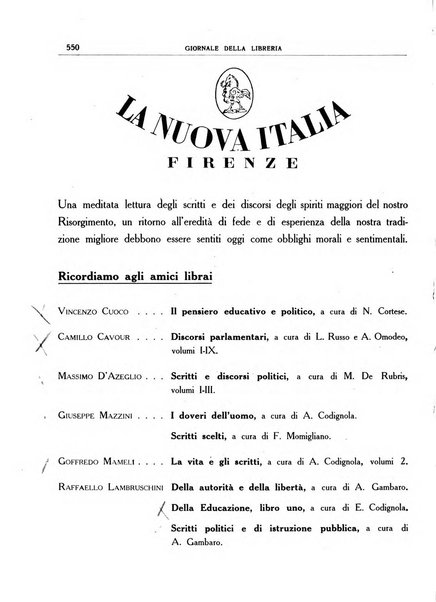 Giornale della libreria organo ufficiale della Associazione italiana editori