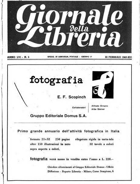 Giornale della libreria organo ufficiale della Associazione italiana editori