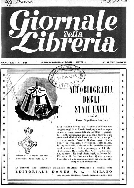 Giornale della libreria organo ufficiale della Associazione italiana editori