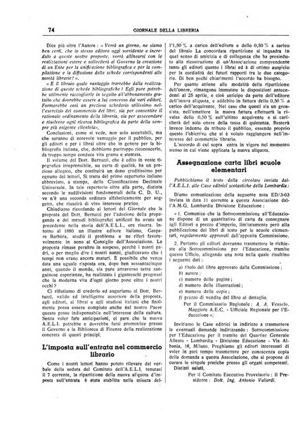 Giornale della libreria organo ufficiale della Associazione italiana editori