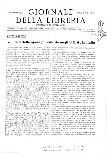 Giornale della libreria organo ufficiale della Associazione italiana editori