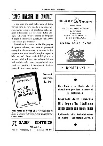 Giornale della libreria organo ufficiale della Associazione italiana editori