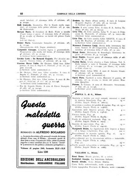 Giornale della libreria organo ufficiale della Associazione italiana editori