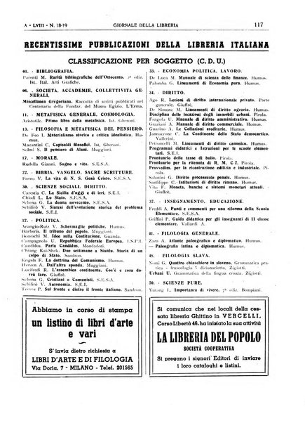 Giornale della libreria organo ufficiale della Associazione italiana editori