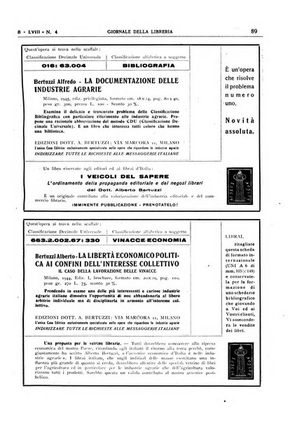 Giornale della libreria organo ufficiale della Associazione italiana editori