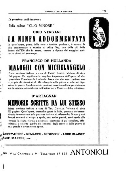 Giornale della libreria organo ufficiale della Associazione italiana editori