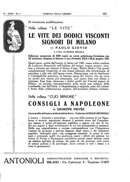 Giornale della libreria organo ufficiale della Associazione italiana editori