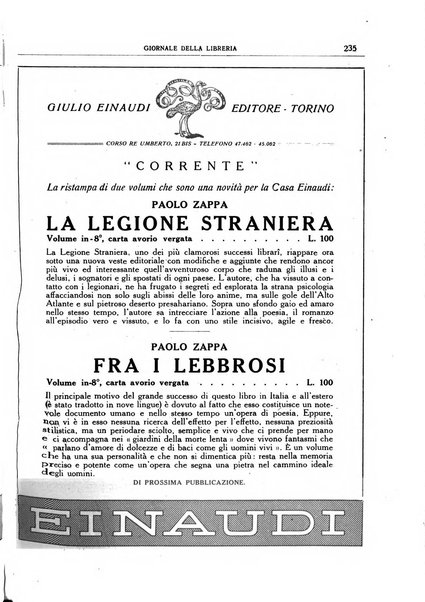 Giornale della libreria organo ufficiale della Associazione italiana editori