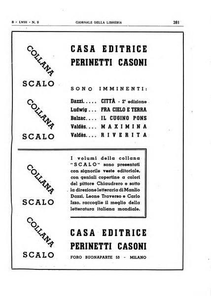 Giornale della libreria organo ufficiale della Associazione italiana editori