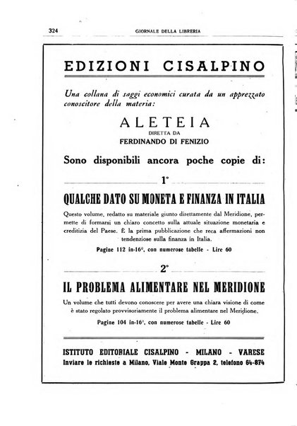 Giornale della libreria organo ufficiale della Associazione italiana editori