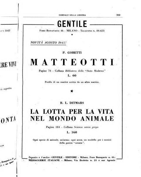 Giornale della libreria organo ufficiale della Associazione italiana editori