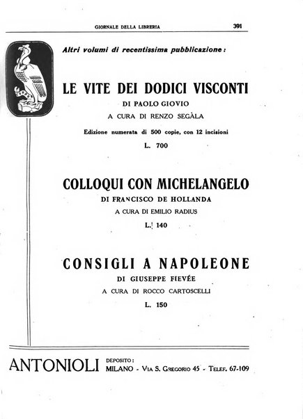 Giornale della libreria organo ufficiale della Associazione italiana editori