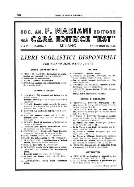 Giornale della libreria organo ufficiale della Associazione italiana editori