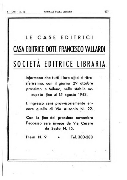 Giornale della libreria organo ufficiale della Associazione italiana editori