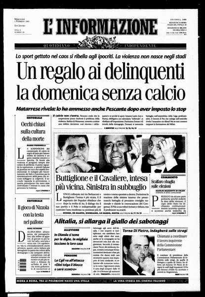 L'informazione : quotidiano indipendente