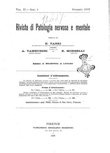 Rivista di patologia nervosa e mentale