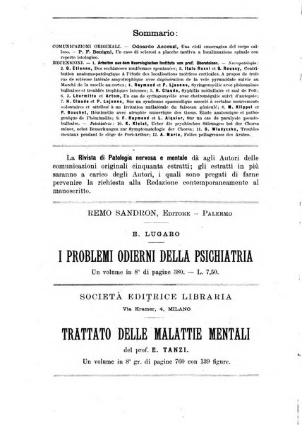 Rivista di patologia nervosa e mentale