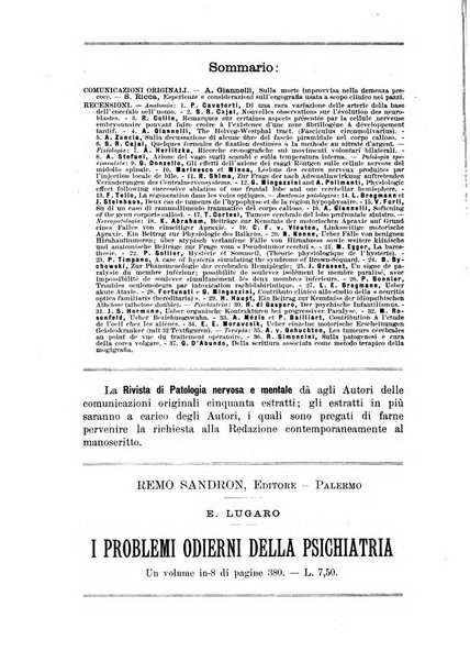 Rivista di patologia nervosa e mentale