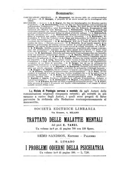 Rivista di patologia nervosa e mentale