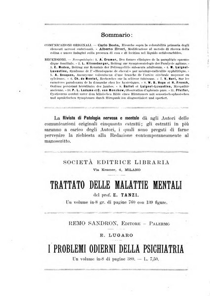 Rivista di patologia nervosa e mentale