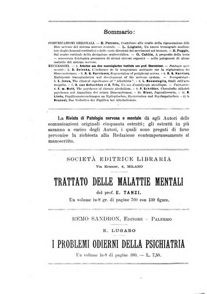 Rivista di patologia nervosa e mentale