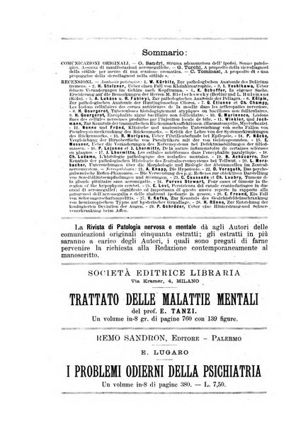 Rivista di patologia nervosa e mentale