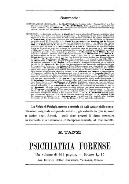 Rivista di patologia nervosa e mentale